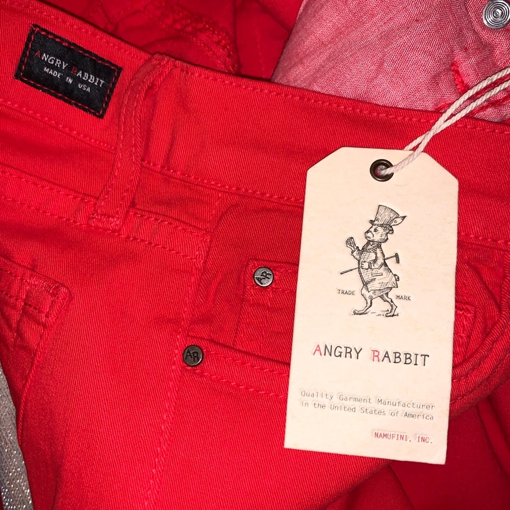 Angry Rabbit Red Skinny Jeans | Size 25 - Picture 4 of 10